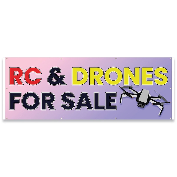 RC & Drones For Sale Banner Concession Stand Food Truck Single Sided